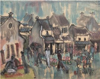 Animated alley in Hanoi - Le Tat Loi