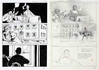 Landscape with red dog - Bruno Le Floc'h