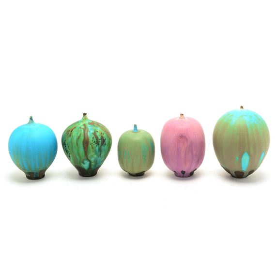 Rose Cabat | FIVE ROSE CABAT POTTERY FEELIE VASES | MutualArt
