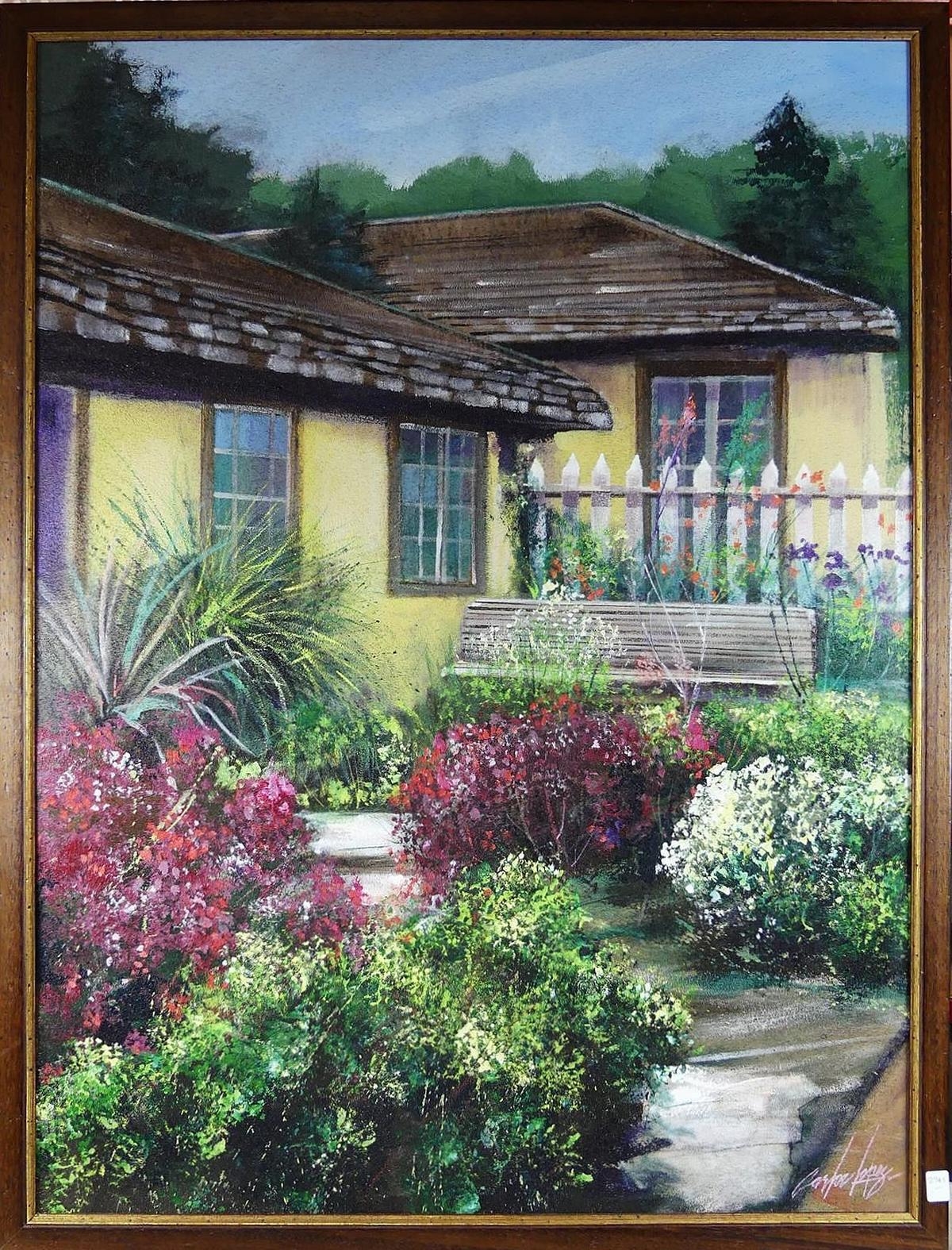 Artwork by Carlos A. Lopez, Untitled: Gardens, Made of oil on canvas