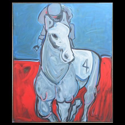 Jockey in Action by Julius Wasserstein, 1985