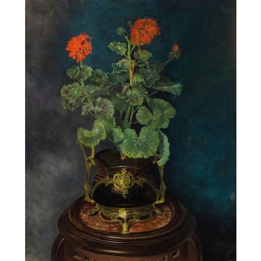 Gerani in vaso Liberty by Georges Petit