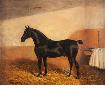 Cavallo nella stalla - Alfred Charles Havell