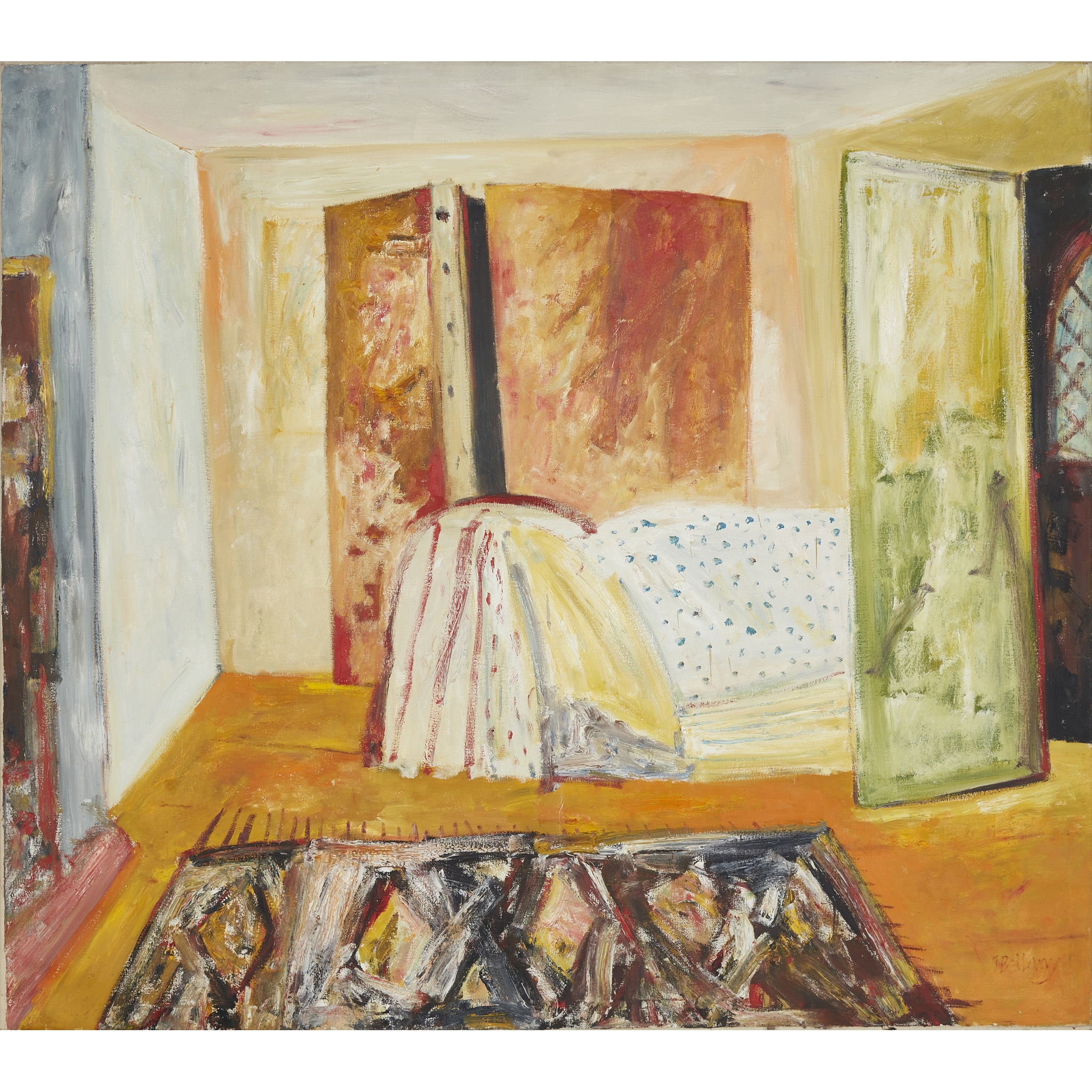 Artwork by John Bellany, INTERIOR VIEW - 1980, Made of oil on canvas