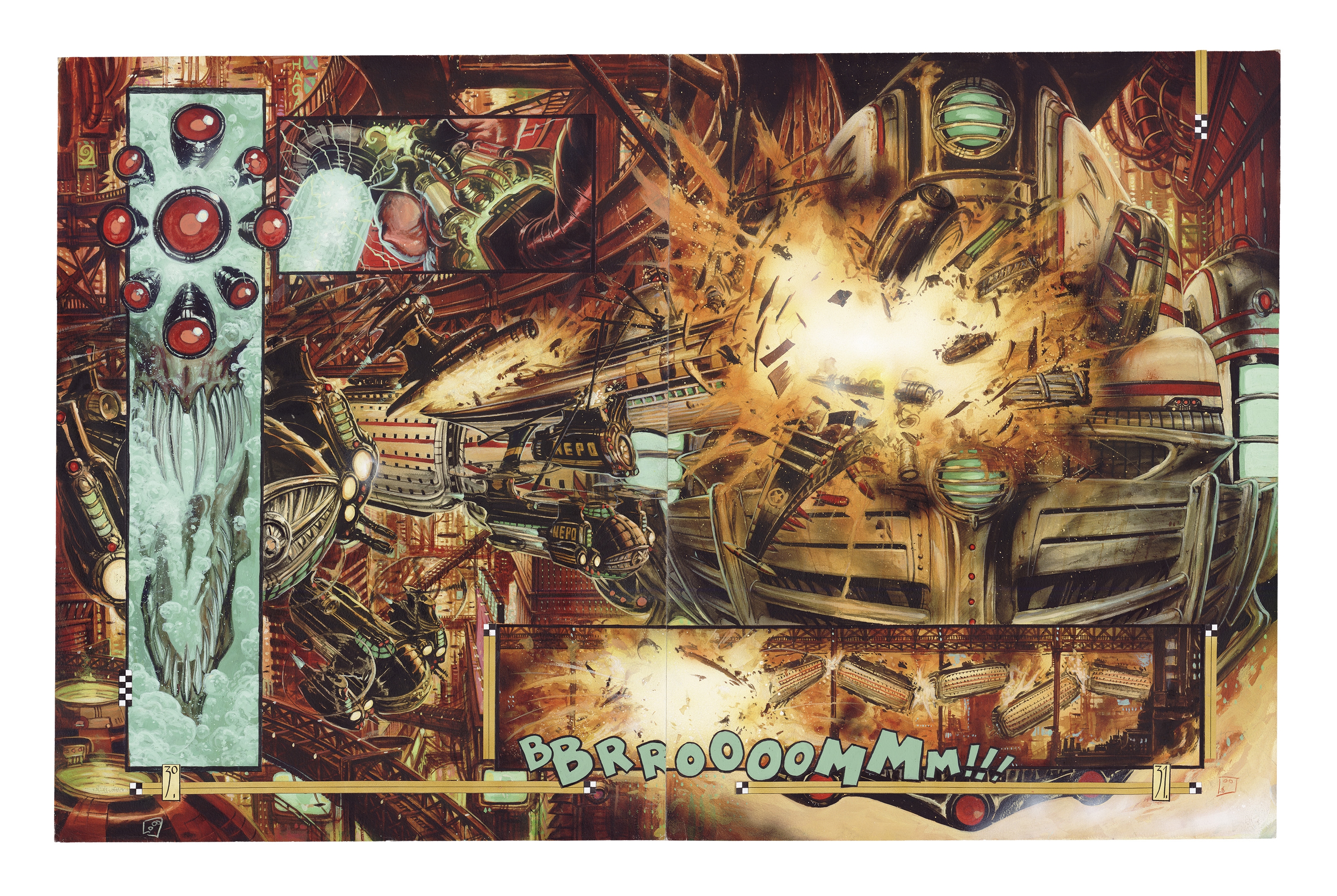 Artwork by Olivier Ledroit, SHA, SOUL VENGEANCE (T.3), SOLEIL, Made of India ink and colored inks on paper