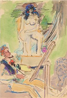 L’artiste et son modèle - Anatoly Ivanovich Shugrin