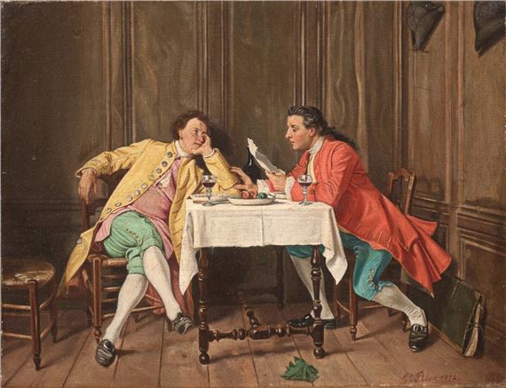 Giuseppe Riva | CONVERSAZIONE (1874) | MutualArt
