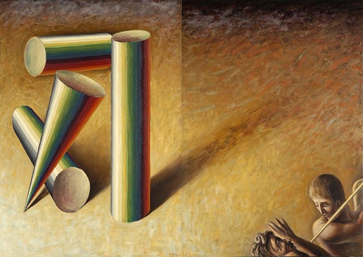 Artwork by Guillermo Pérez Villalta, Teoría de Luces, Made of Oil on canvas