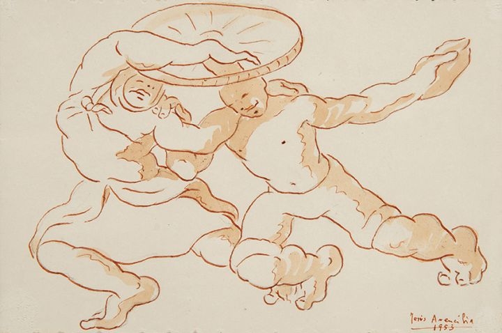 José Arencibia | Dos campesinos (1953) | MutualArt