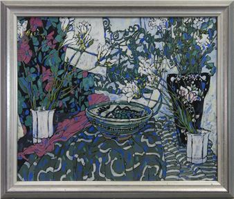 STILL LIFE WITH A BLACK VASE - Jennifer Irvine