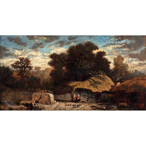 Cour de ferme by Jules Dupré, 1830