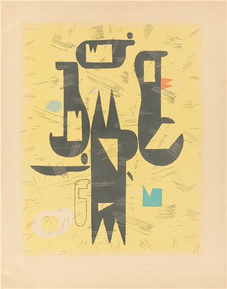 Spitze Formen by Willi Baumeister, 1948