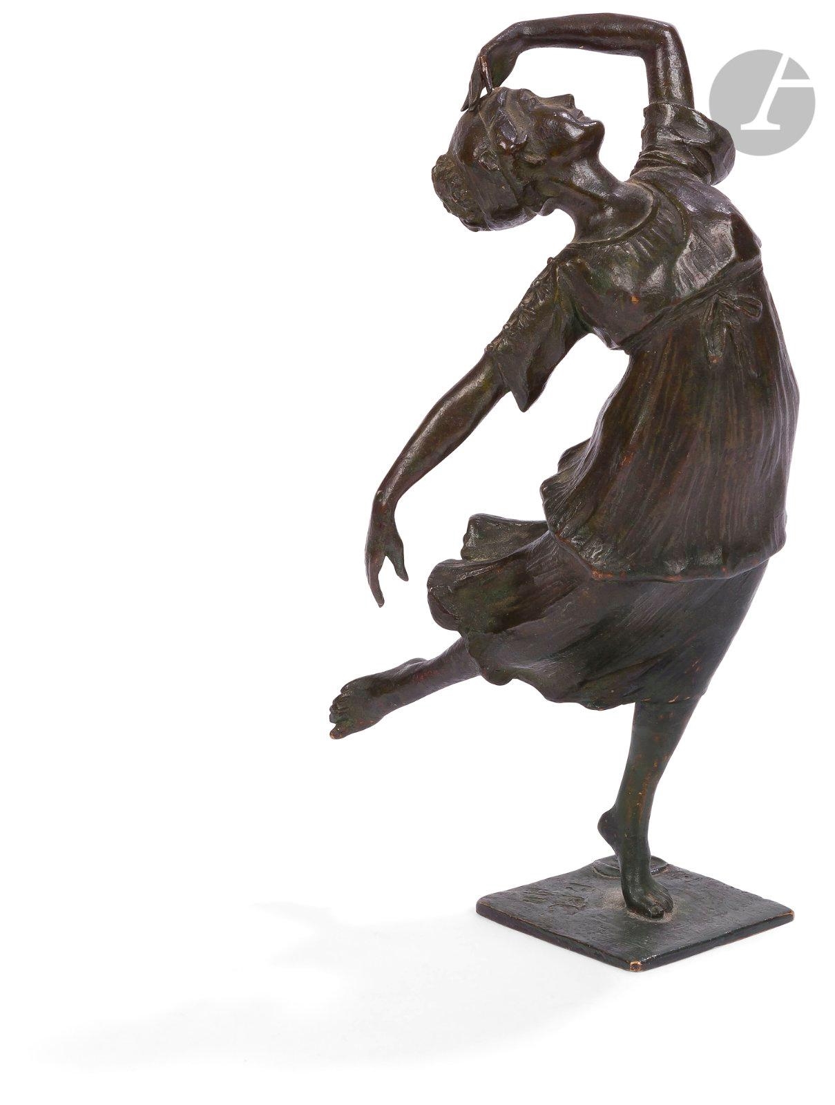 Artwork by Boris Oscarovich Frödman-Cluzel, Isidora Duncan dansant, Made of Bronze, brown patina