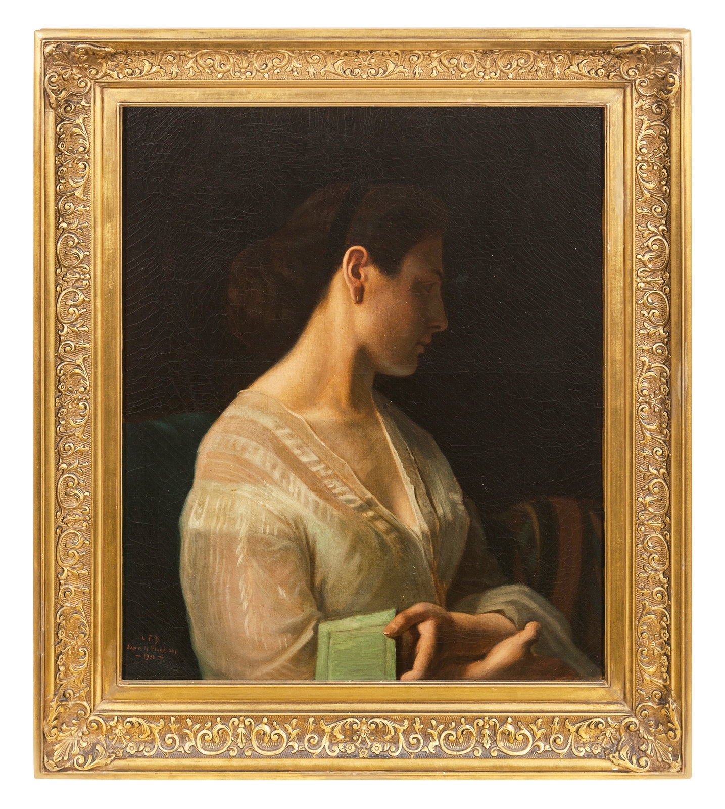 Jean-Hippolyte Flandrin | Portrait of a Young Girl (1906) | MutualArt