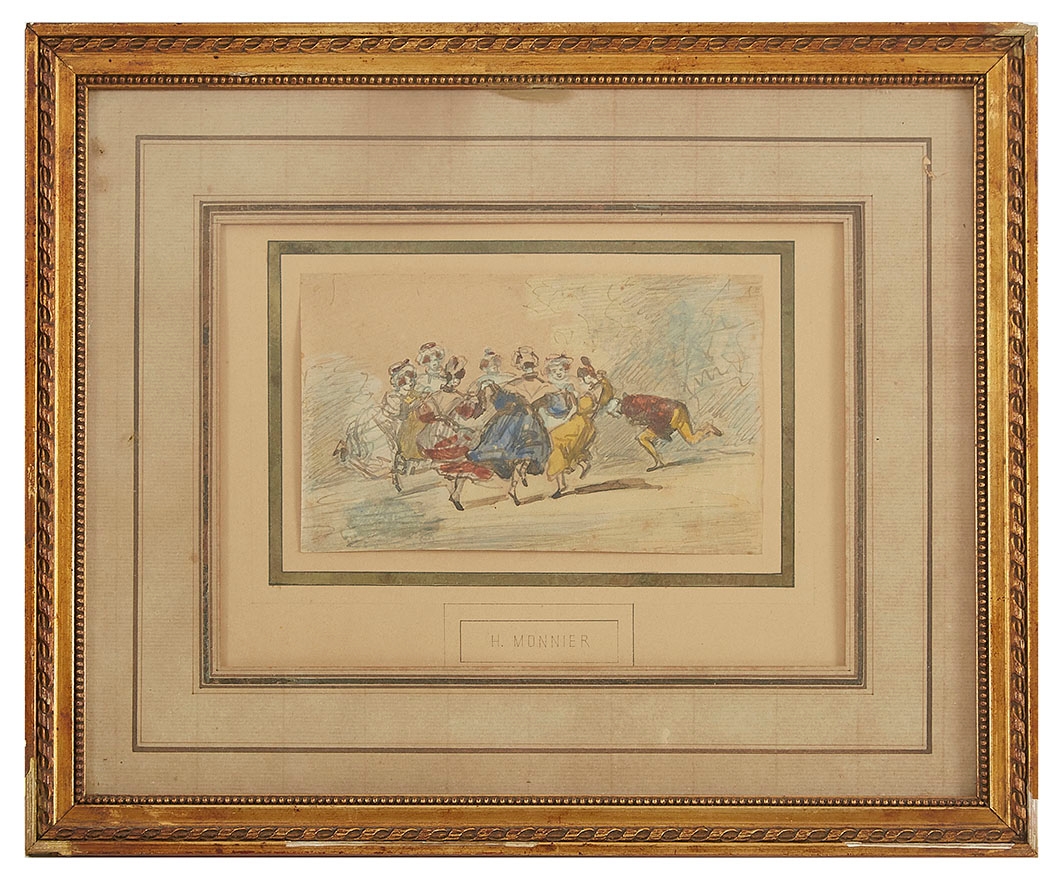 Artwork by Henry Monnier, La ronde, Made of Ink and watercolor