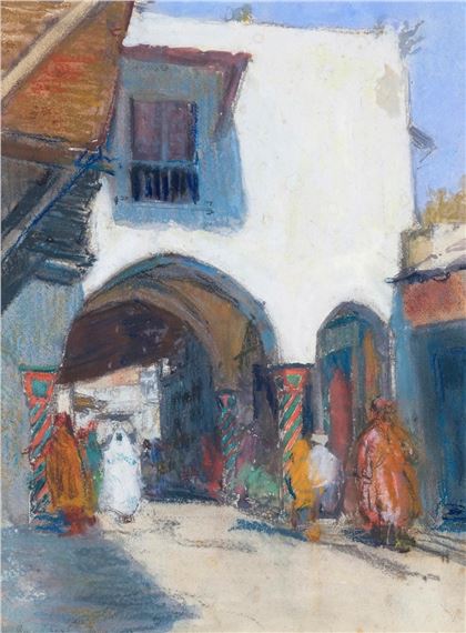 Personnages dans les rues de Tunis by René Pinard, 1933
