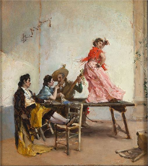 Baile en la taberna by Raimundo de Madrazo y Garreta
