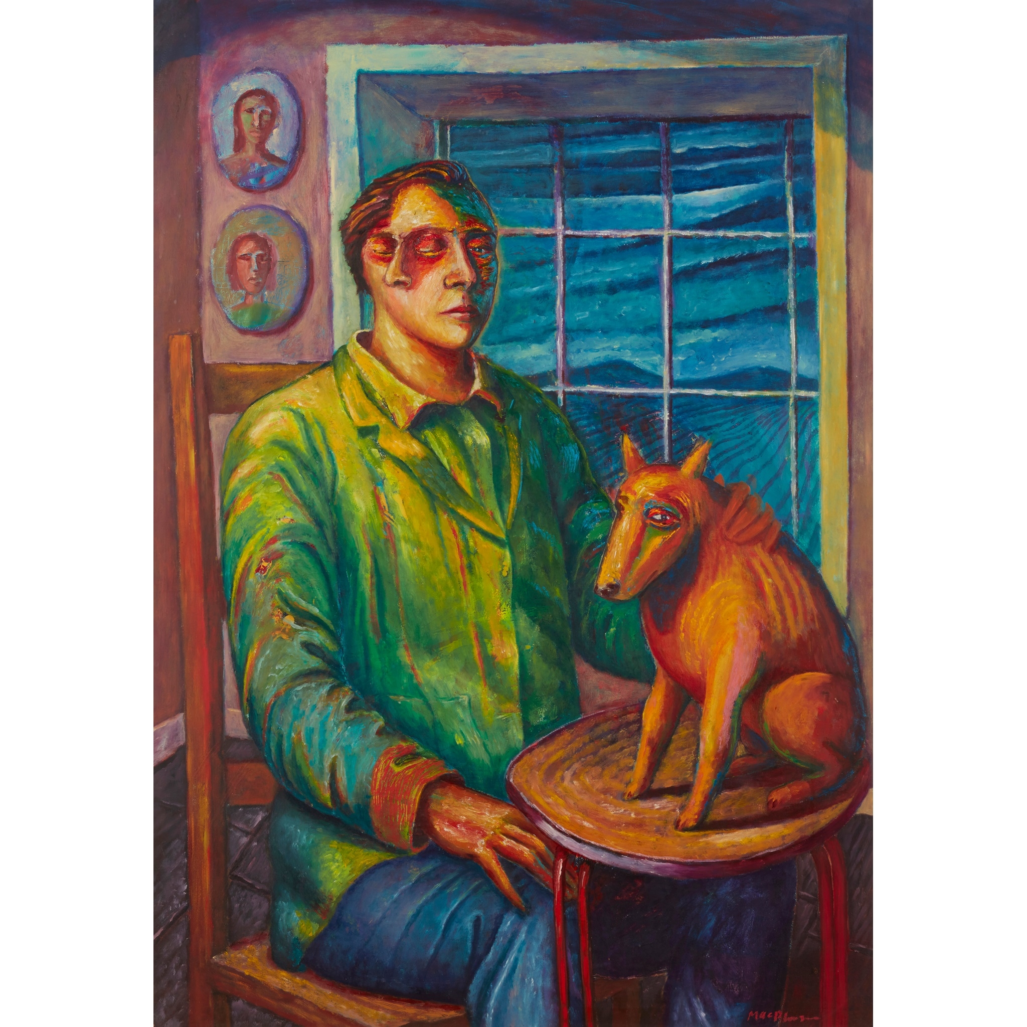 Artwork by Neil MacPherson, THE MAN WHO KNEW EVERYTHING AND NOTHING, Made of oil on board