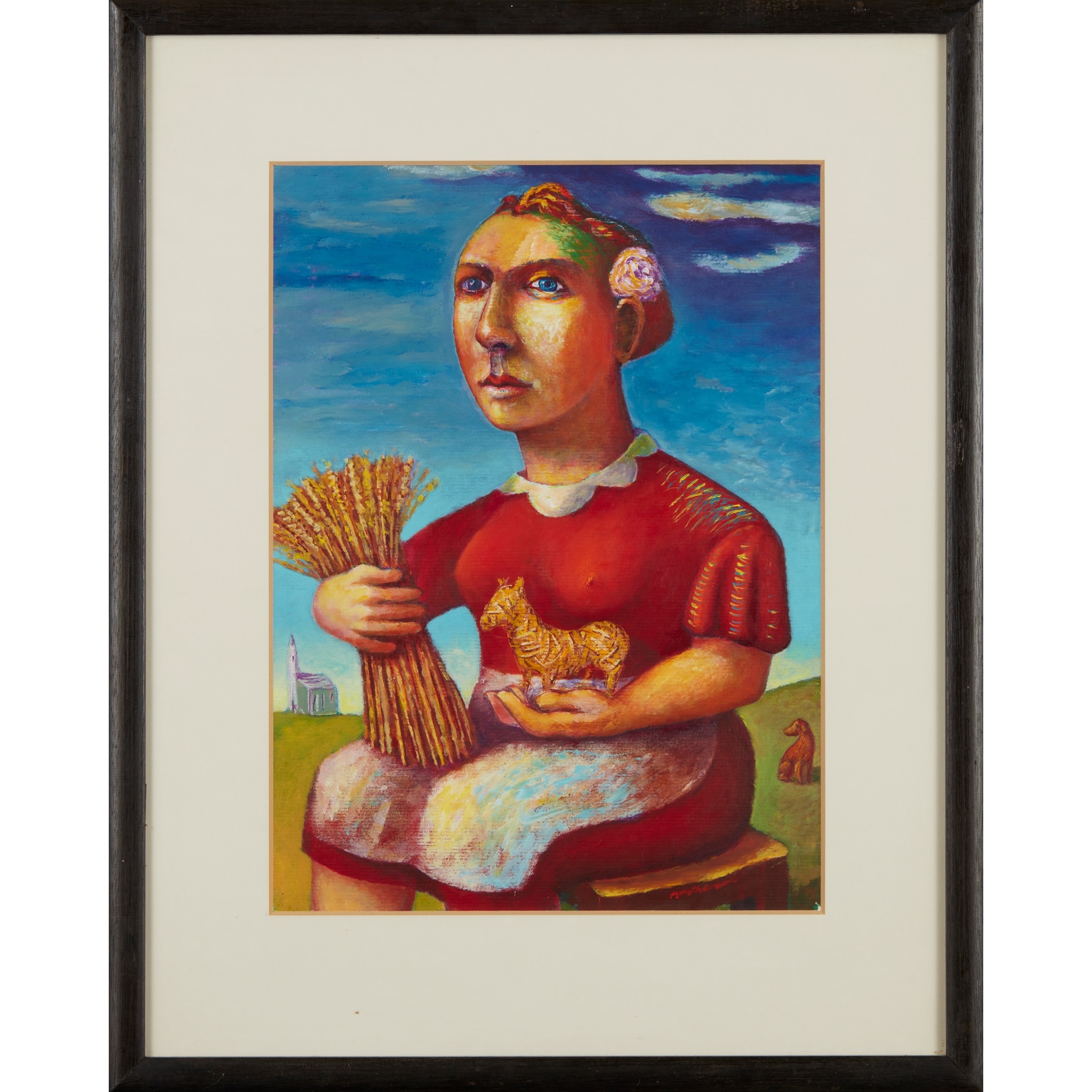 Artwork by Neil MacPherson, THE HARVEST GIRL, Made of oil on paper