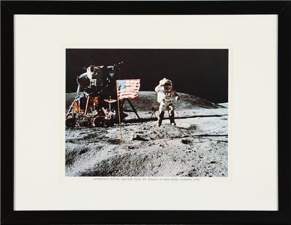 Charlie Duke: An original NASA colour offset photograph of the American astronaut John W by Charlie Duke