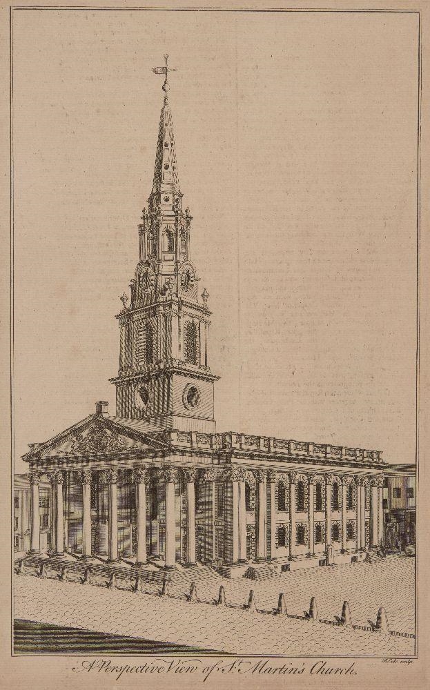 Artwork by Benjamin Cole, A Perspective View of St Martin's Church, Made of engraving