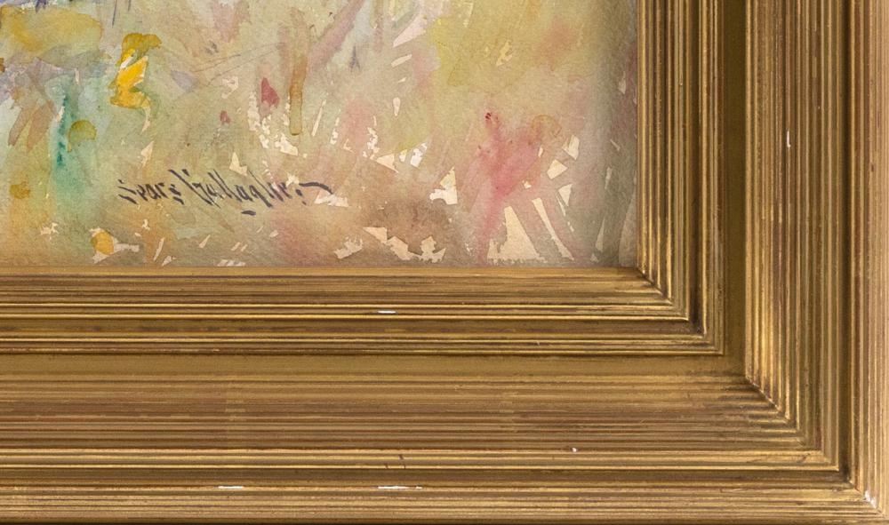 Artwork by Sears Gallagher, "Fog Signal Bell, Manana" (off Monhegan Island, Maine)., Made of Watercolor on paper