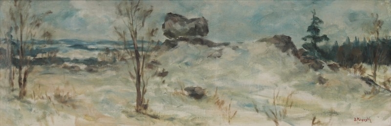 Artwork by Josef Polanský, Landscape, Made of oil, canvas