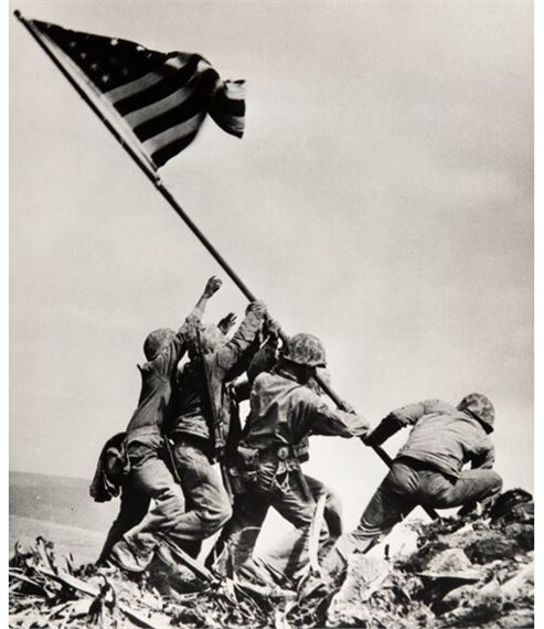 Raising the Flag on Iwo Jima by Joe Rosenthal, 1945