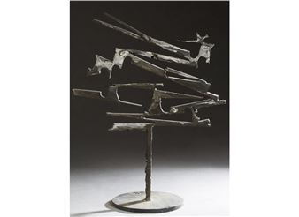 Modernist Abstract Steel Sculpture - Norman Therrian