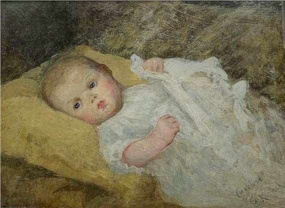 Caroline' portrait of a baby - E. L. Kinloch