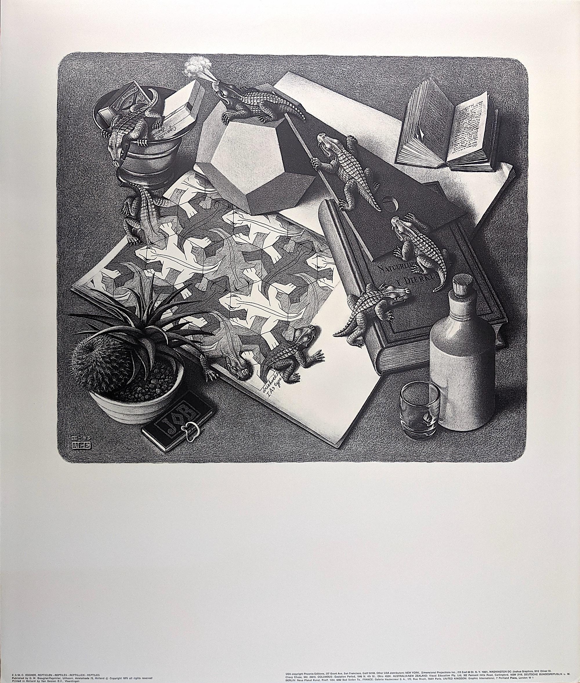 Artwork by Maurits Cornelis Escher, Reptiles, Made of Print