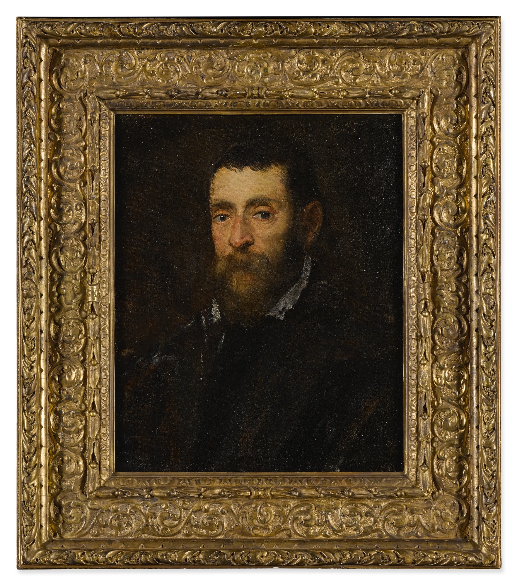 Artwork by Jacopo Tintoretto, Portrait of a bearded man, possibly Prince Antonio di Santacroce of Rome, Made of oil on canvas