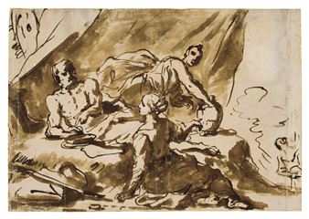 Lot and his Daughters - Antonio Gionima