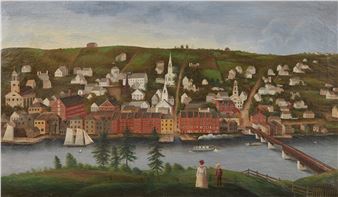 View of Hallowell, Maine - American School, 19th Century