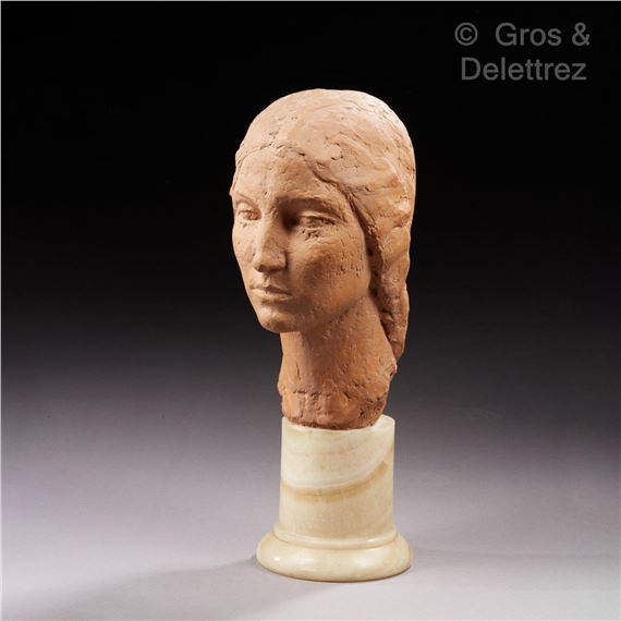 Woman's bust by Oskar Samoylovich Meshchaninov, 1913