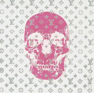 At Auction: Shane Bowden, Shane Bowden Original Louis Vuitton Skull Canvas