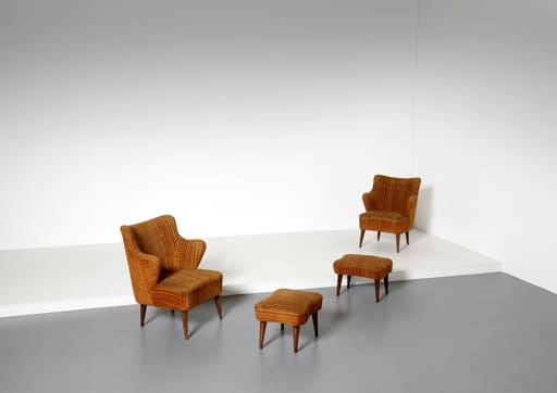 Four Works: armchairs and ottomans by Gustavo Pulitzer Finali, 1953