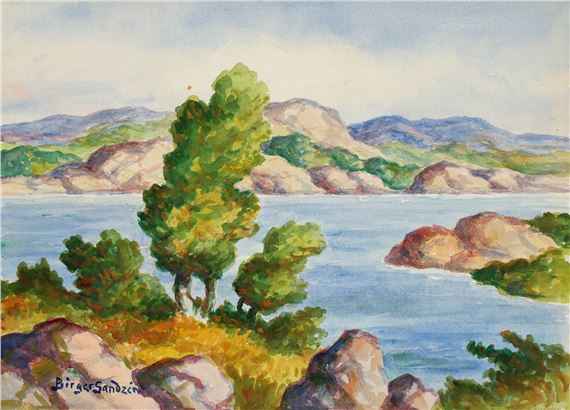 An Kansas View by Birger Sandzén, Circa 1950