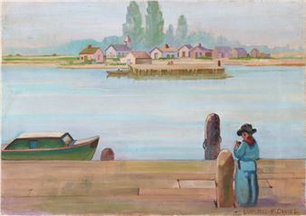 Harbor at Ludington, Mich. - Leona Haskell Mcdaniel