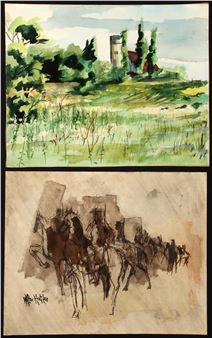 Two Works: Untitled - Walter Hatke