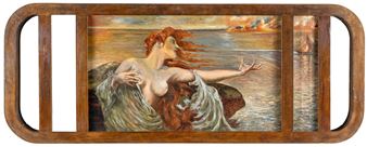 Singing sirens with sailing ships - Symbolism School