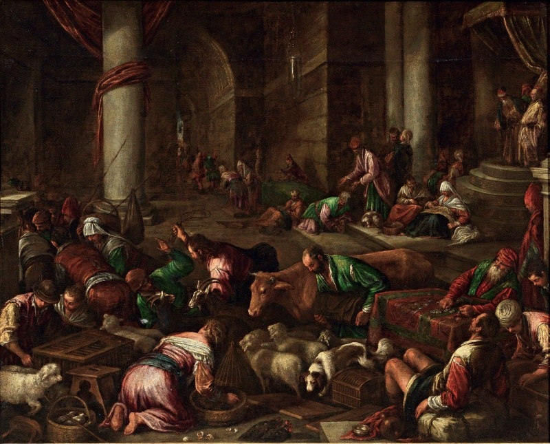 Francesco Bassano II | Gesù caccia i mercanti dal Tempio | MutualArt