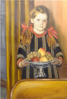 Girl Holding a Platter of Fruit - Jens Mølgaard