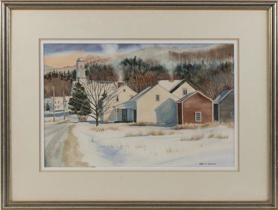 A New England town in winter by Karol B. Wyckoff