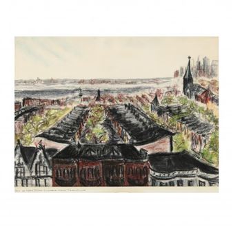 View of New York Harbor from Park Slope - Annetta Duveen