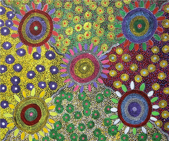 Bush Seeds by Helen Rubuntja, Painted in 2019