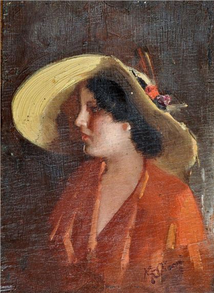 Signora con cappello by Manlio Ciani