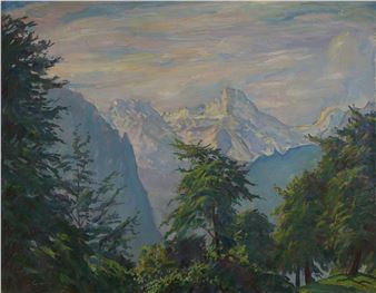 landscape near Wengen - Carl Friedrich Felber