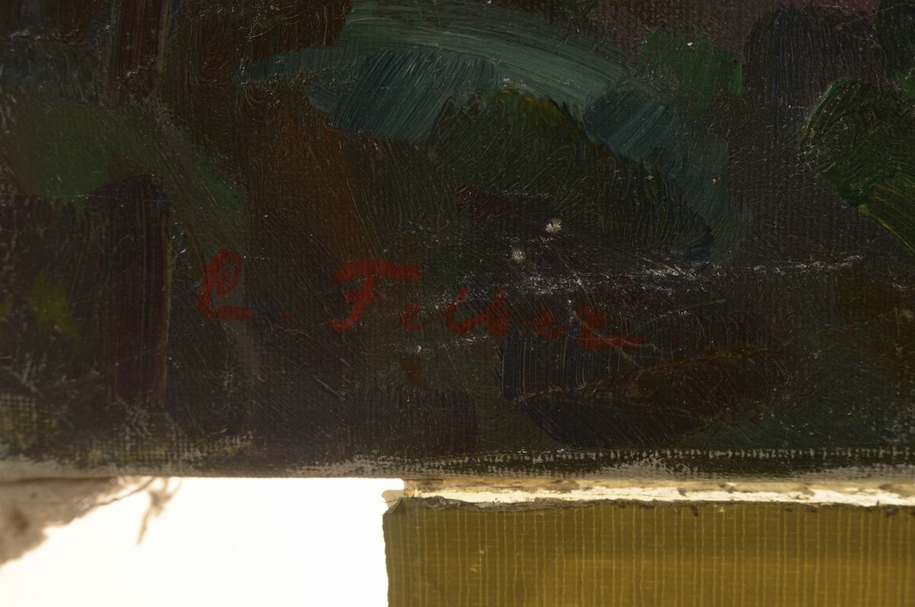 Artwork by Carl Friedrich Felber, landscape near Wengen, Made of oil / canvas