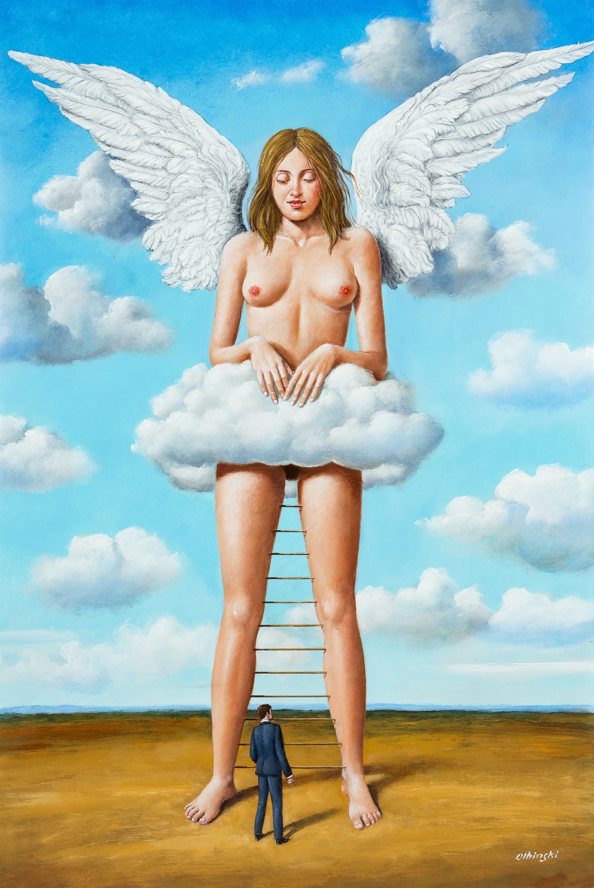 Stairway to heaven by Rafal Olbinski, march 2020